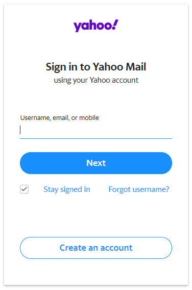Yahoo Mail Login